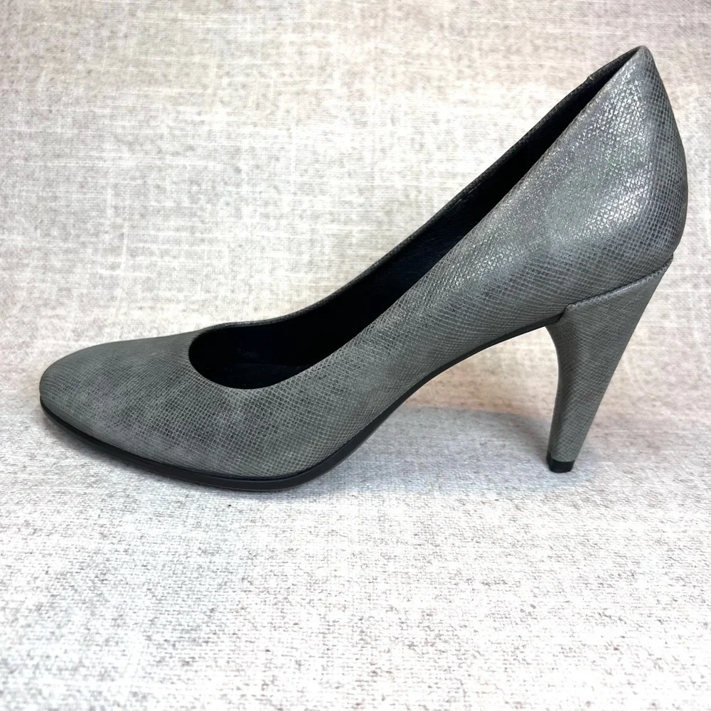 Ecco‎ Shape 75 sleek pump heels dress shoes size 41 (10-10.5) warm gray leather